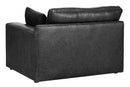 Emilia Black Leather 3pc Modular Sectional Sofa - Ornate Home