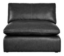 Emilia Black Leather 3pc Modular Sectional Sofa - Ornate Home