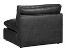 Emilia Black Leather 3pc Modular Sectional Sofa - Ornate Home