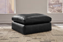 Emilia Black Leather 3pc Modular Sectional Sofa - Ornate Home