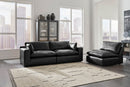 Emilia Black Leather 3pc Modular Sectional Sofa - Ornate Home