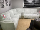 Arcadia Fog 6-Piece Power Reclining Sectional w/ Storage Console - Ornate Home