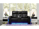 Boyington Black Power Reclining Loveseat with Console - Ornate Home