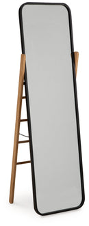 Bronick Black/Brown Floor Mirror - Ornate Home