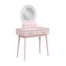 Camilla Pink Vanity Dresser with Mirror and Stool - Ornate Home