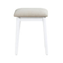 Camilla White Vanity Dresser w/Mirror and Stool - Ornate Home