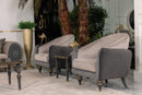 Capella Cocoa/Gray Living Room Set / 4pc - Ornate Home