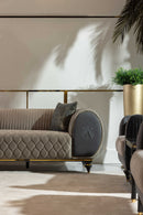 Capella Cocoa/Gray Living Room Set / 4pc - Ornate Home