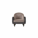 Capella Cocoa and Gray Velvet Chair - Ornate Home
