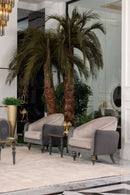 Capella Cocoa and Gray Velvet Chair - Ornate Home