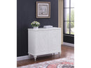 Cardella Distressed White Accent Cabinet - Ornate Home