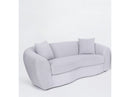 Carmel Silver Bouclé Loveseat - Ornate Home
