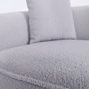 Carmel Silver Bouclé Loveseat - Ornate Home