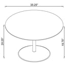 Ganso Black 2-piece Round Glass Top Coffee and End Table Set - Ornate Home