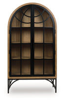Gwenwich Natural/Black Accent Cabinet - Ornate Home