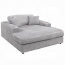 Hilde Beige Jumbo Corduroy Chaise w/2 Pillows - Ornate Home