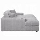 Hilde Beige Jumbo Corduroy Chaise w/2 Pillows - Ornate Home