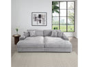 Hilde Light Gray Jumbo Corduroy Double Chaise Sectional - Ornate Home