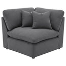 Hobson Charcoal 5-piece Upholstered Modular Sectional Sofa - Ornate Home