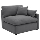 Hobson Charcoal 5-piece Upholstered Modular Sectional Sofa - Ornate Home