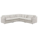 Hobson Ivory 5-piece Upholstered Modular Sectional Sofa - Ornate Home