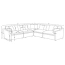 Hobson Ivory 5-piece Upholstered Modular Sectional Sofa - Ornate Home