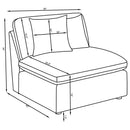 Hobson Ivory 6 Pc Sectional - Ornate Home