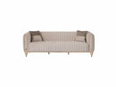 Inci Ivory Velvet Sofa - Ornate Home