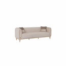 Inci Ivory Velvet Sofa - Ornate Home