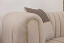 Inci Ivory Velvet Sofa - Ornate Home