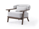 Indigo White & Walnut Armchair - Ornate Home
