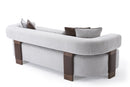 Indigo White & Walnut Sofa - Ornate Home