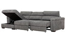Lucious Gray Double Slider Power Sectional Sofa w/ Storage LAF Chaise - Ornate Home