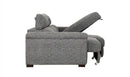 Lucious Gray Double Slider Power Sectional Sofa w/ Storage RAF Chaise - Ornate Home