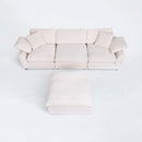 Manhattan Sand Linen Modular Sectional / 4pc - Cloud II - Ornate Home