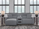 Modmax Salt and Pepper 3-Piece Power Reclining Sectional with Chaise - Ornate Home