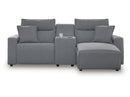 Modmax Salt and Pepper 3-Piece Power Reclining Sectional with Chaise - Ornate Home