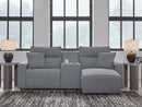 Modmax Salt and Pepper 3-Piece Power Reclining Sectional with Chaise - Ornate Home