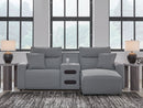 Modmax Salt and Pepper 3-Piece Power Reclining Sectional with Chaise - Ornate Home