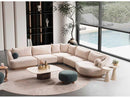 Palermo Cream Curved 5-piece Symmetrical Corner Sectional Sofa - Ornate Home