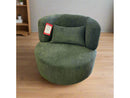 Palermo Teal Round Swivel Arm Chair - Ornate Home