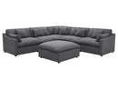 Pluma Charcoal 6-piece Upholstered Modular Sectional Sofa - Ornate Home