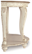 Realyn White/Brown Sofa Table - Ornate Home