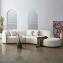 Redondo Ivory Boucle 2pc Curved Sectional Sofa - Ornate Home