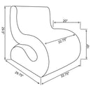 Ronea Boucle Armless Curved Accent Chair - Ornate Home