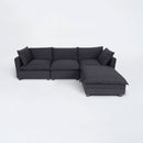 Santa Monica Black Boucle Modular Sectional / 4pc - Ornate Home