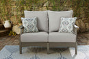 Visola Gray Outdoor Loveseat w/ Cushion - Ornate Home