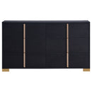 Marceline Black Eastern King Bed 4 Pc Set