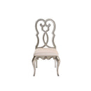 Esteban - Ivory Velvet & Antique Champagne - Side Chair (Set of 2) - Ornate Home