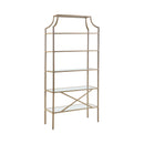 Orion - Matte Gold - Tempered Glass Shelves Bookcase - Ornate Home
